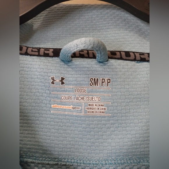 Under Armour AllSeasonGear 1/4 Zip Pullover Sweatshirt Small Blue - Picture 10 of 12